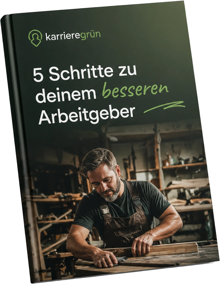 Kostenloser Guide: Fünf Schritte zum besseren Arbeitgeber im Handwerk von KarriereGrün